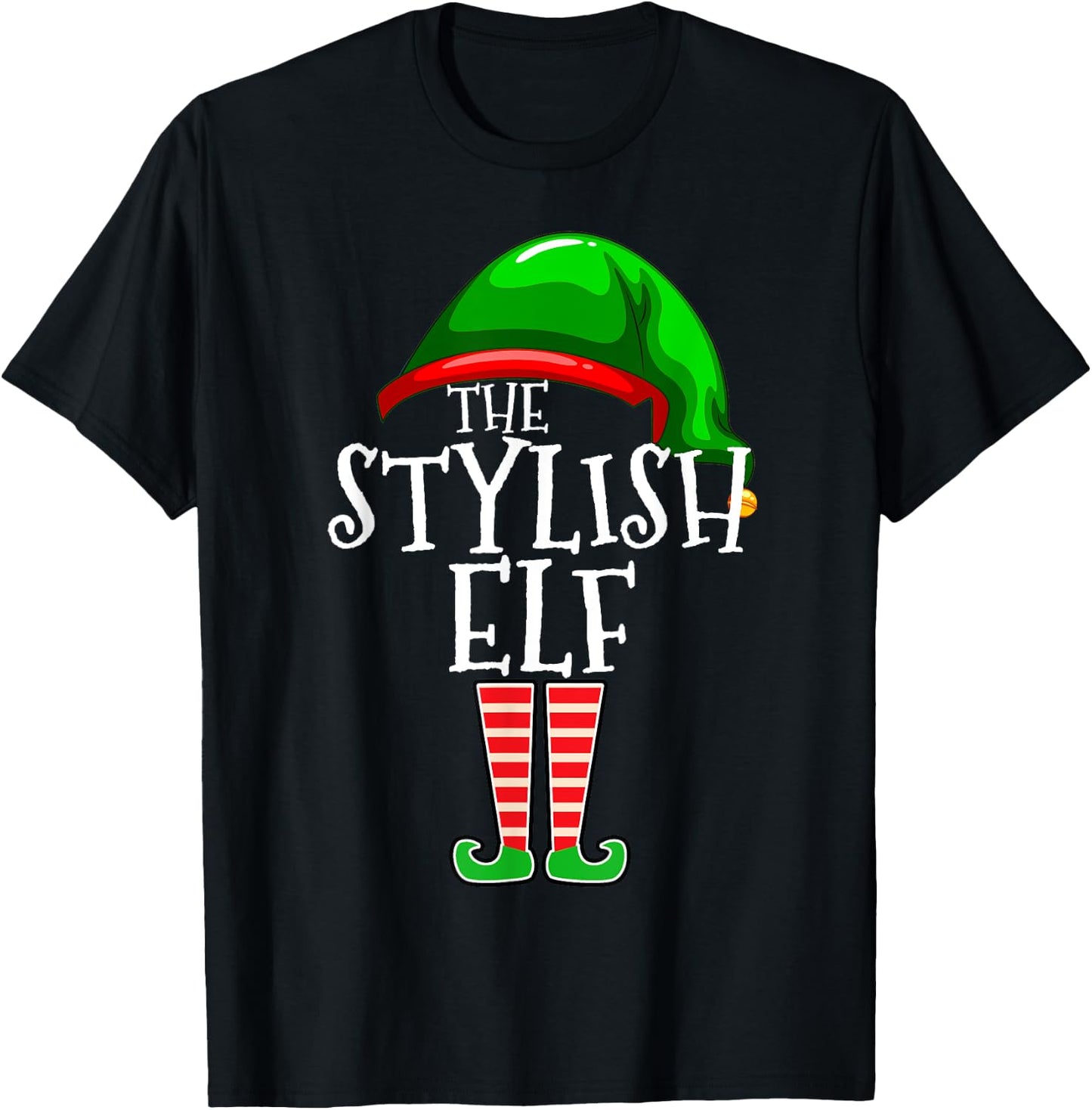 The Stylish Elf Group Matching Family Christmas T-Shirt - T-Shirt | Black