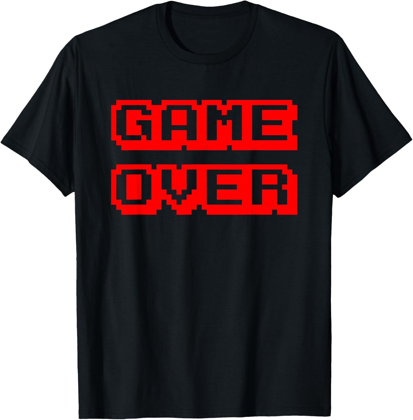Game Over Gamer Videogamer Arcade Retro Vintage Fun T-Shirt - T-Shirt | Black