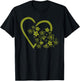 Daisy Spring Blossom Heart Vintage Pyrex (Green) T-Shirt - T-Shirt | Black