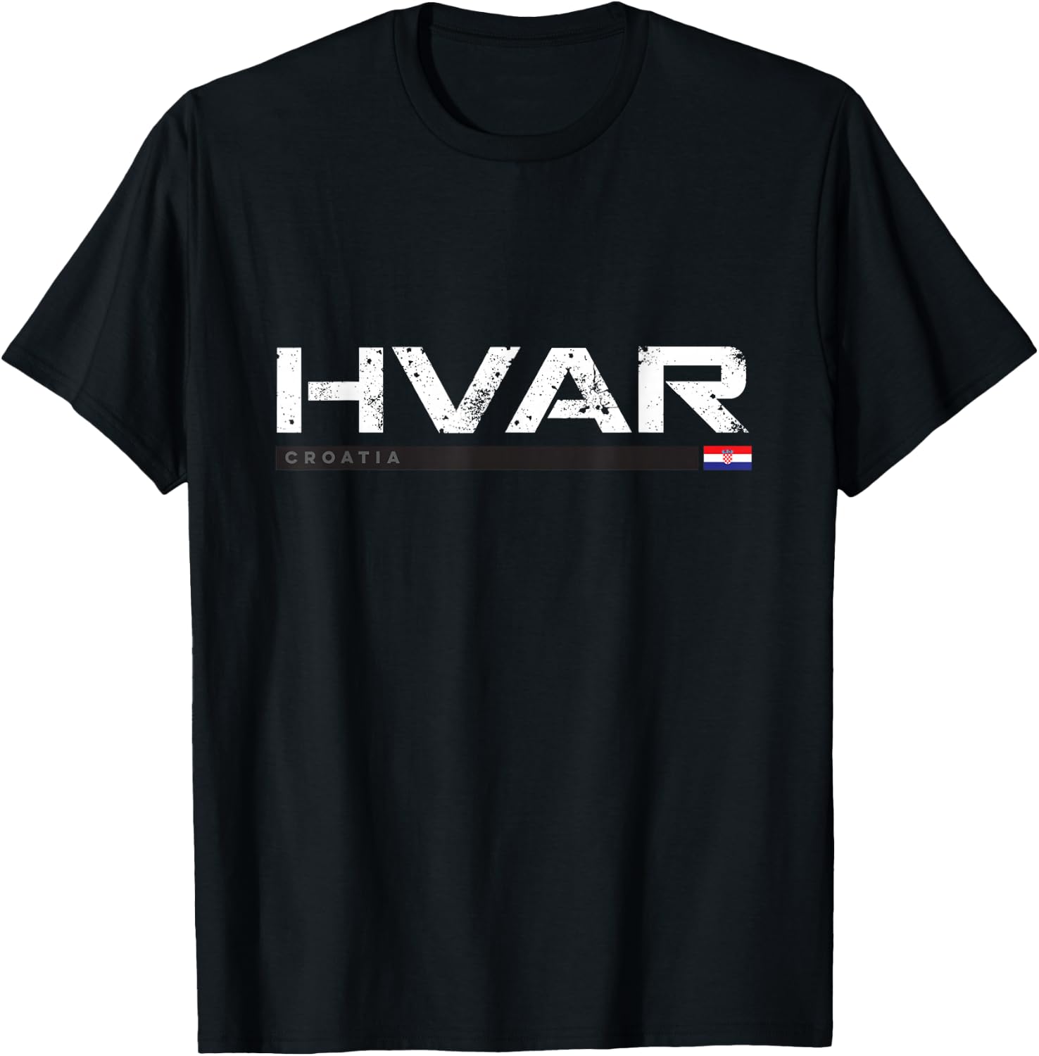 Hvar Croatia Vintage Retro T-Shirt - T-Shirt | Black