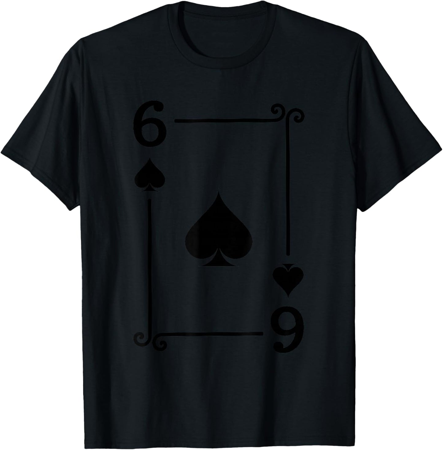 Playing Cards Costume - 6 Spades Card - Six Card T-Shirt - T-Shirt | Black