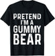 Pretend I'm A Gummy Bear Halloween Costume T-Shirt - T-Shirt | Black