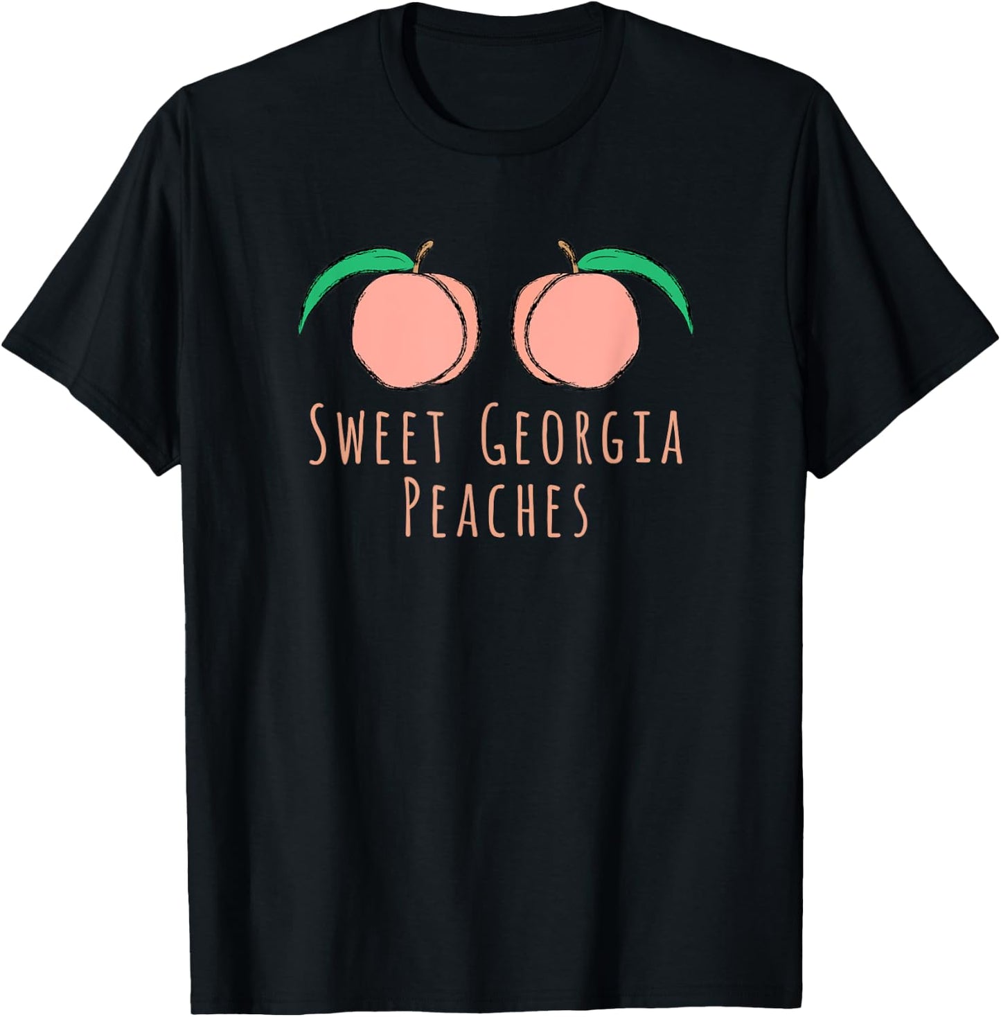 Sweet Georgia Peaches Shirt State Of Georgia Peach Women T-Shirt - T-Shirt | Black