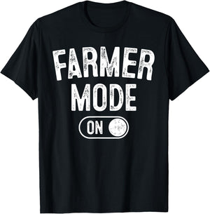 Farmer Mode On Costume Funny Farm Party Gift Gardener T-Shirt - T-Shirt | Black