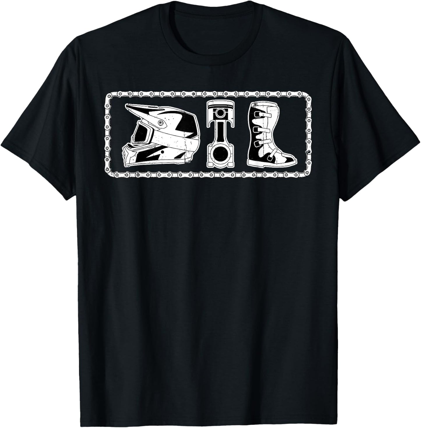 Dirt Bike Gear Motorcycle Rider Motocross Off-Road Biker T-Shirt - T-Shirt | Black