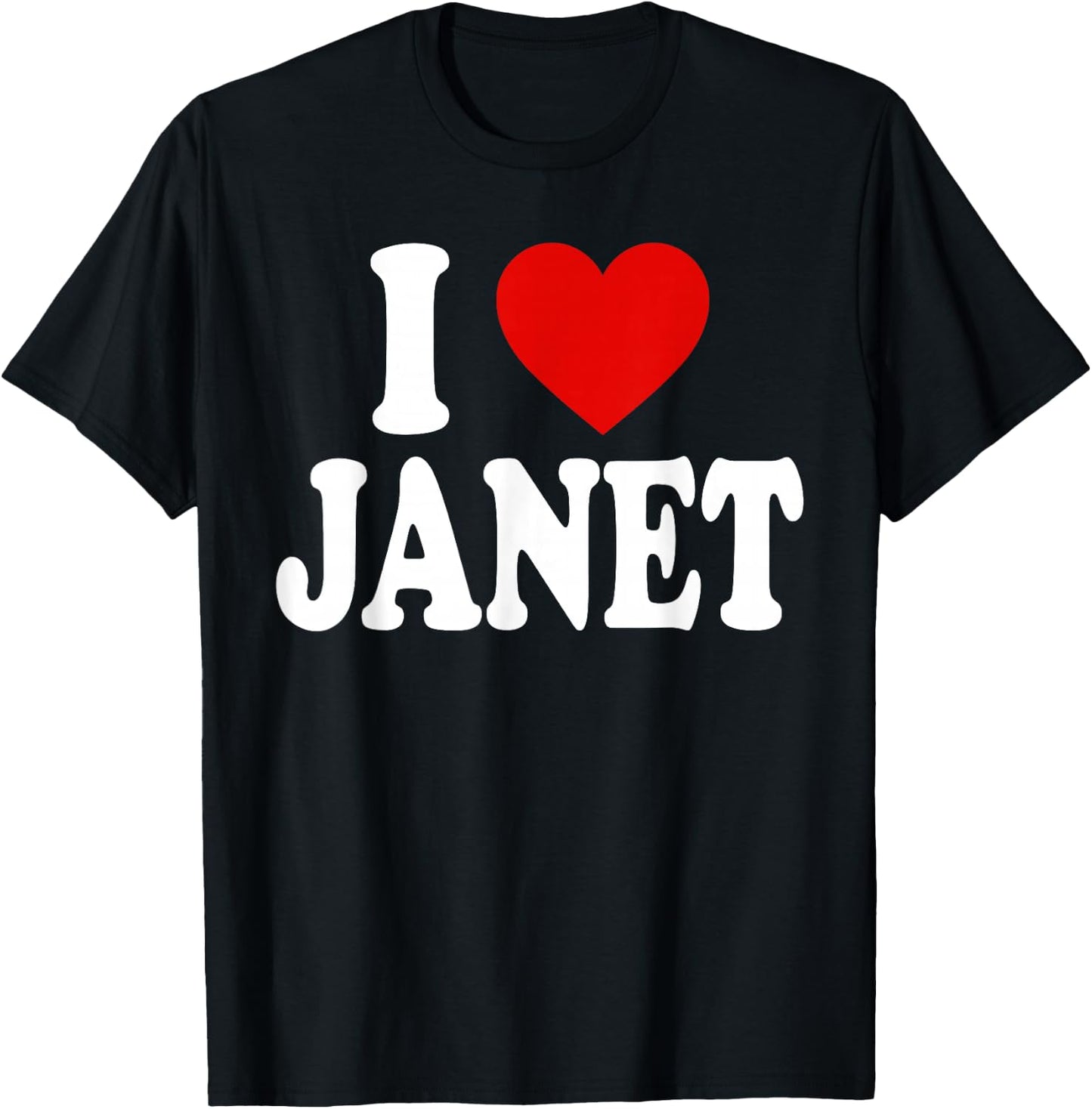 I Heart Love Janet T-Shirt - T-Shirt | Black