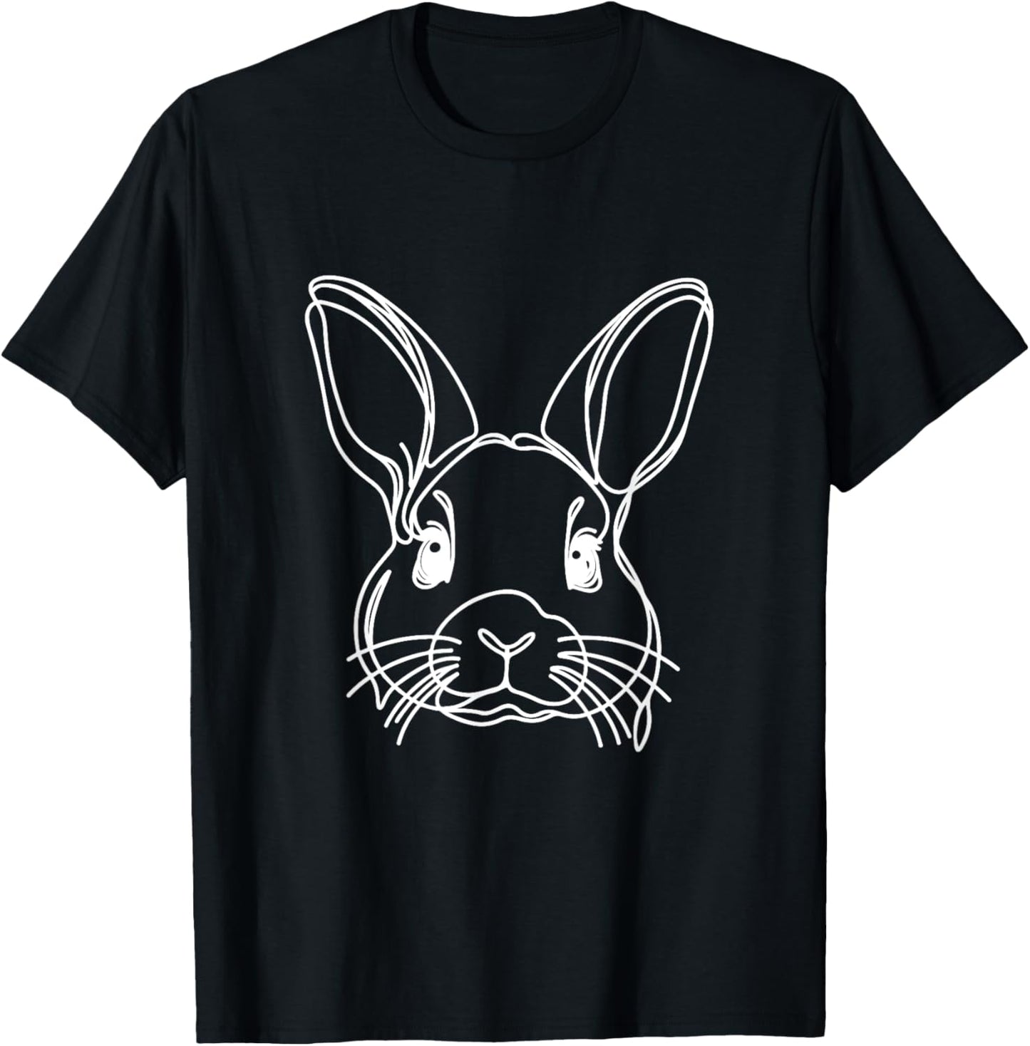 Line Art Dad Mom Rabbit - Dutch T-Shirt - T-Shirt | Black