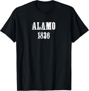 The Battle of Alamo 1836 Texas American Texan History Rustic T-Shirt - T-Shirt | Black