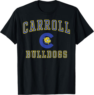 Carroll High School Bulldogs C1 T-Shirt - T-Shirt | Black