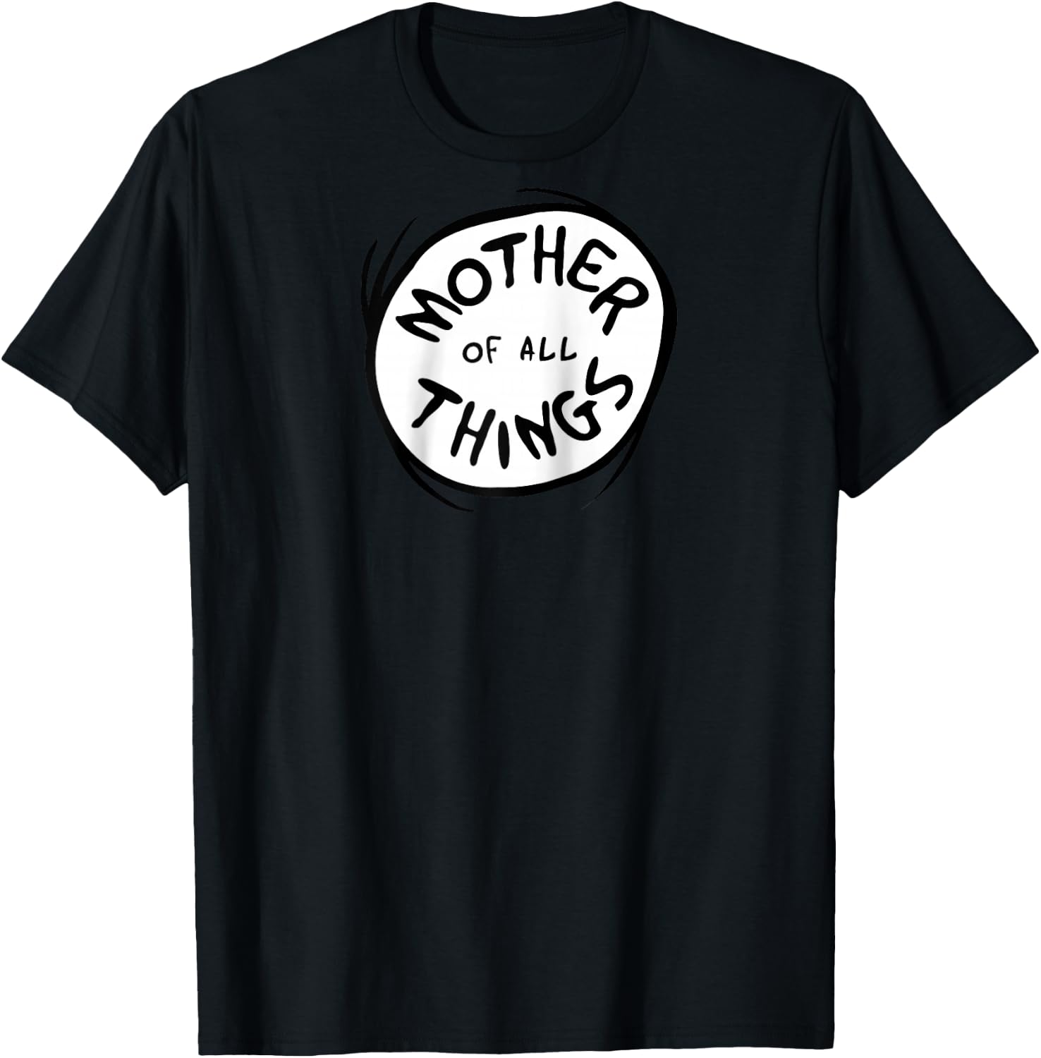 Dr. Seuss Mother of All Things Emblem Colour Option Raglan Baseball T-Shirt - T-Shirt | Black