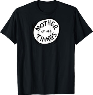 Dr. Seuss Mother of All Things Emblem Colour Option Raglan Baseball T-Shirt - T-Shirt | Black