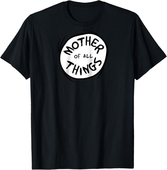 Dr. Seuss Mother of All Things Emblem Colour Option Raglan Baseball T-Shirt - T-Shirt | Black