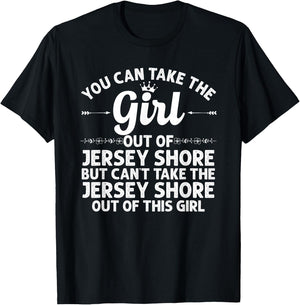 Girl Out Of JERSEY SHORE PA PENNSYLVANIA Gift Funny Home USA T-Shirt - T-Shirt | Black