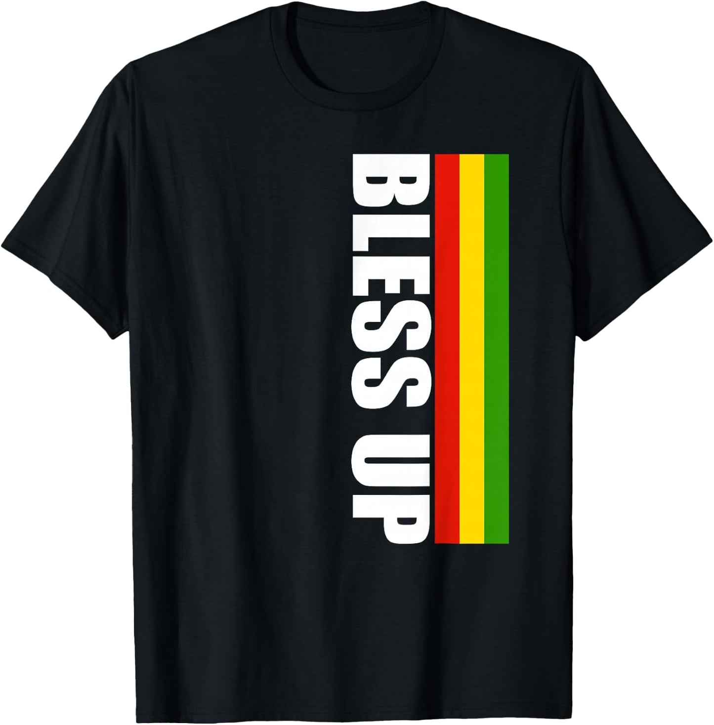 Bless Up Rasta Reggae T-Shirt - T-Shirt | Black