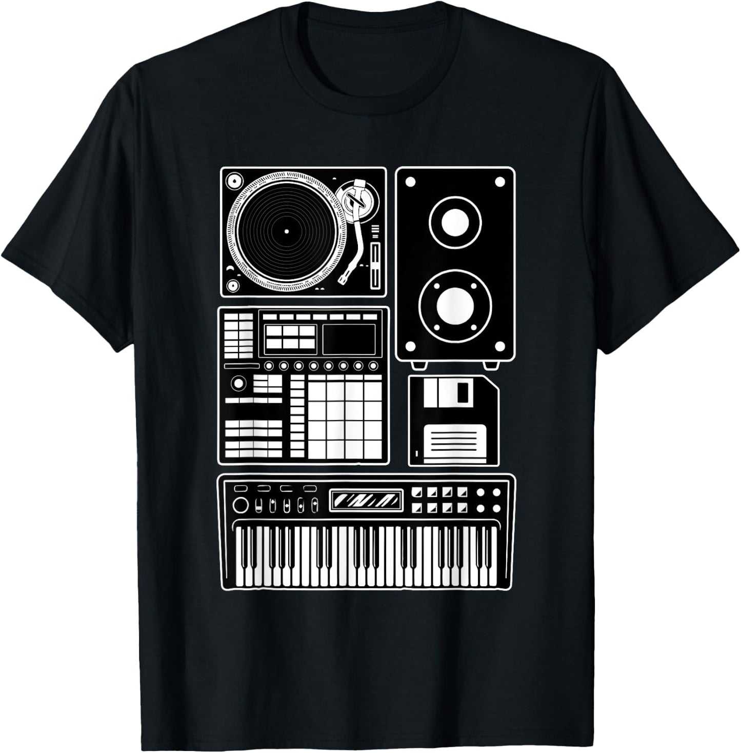 Funny Old School Hip Hop Rapper Beat Maker Rap Music T-Shirt - T-Shirt | Black