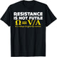 Novelty Resistance Is Not Futile Funny T Shirt T-Shirt - T-Shirt | Black