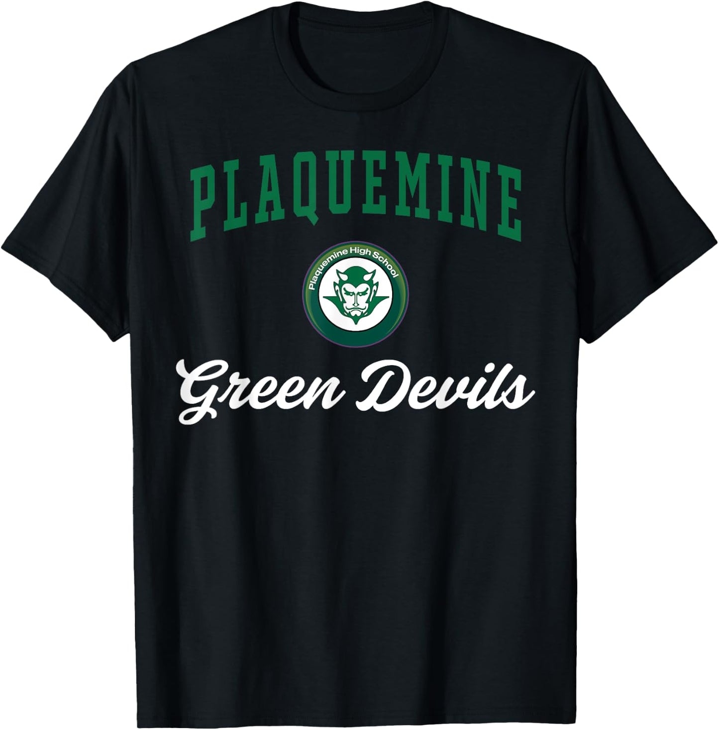 Plaquemine High School Green Devils C3 T-Shirt - T-Shirt | Black