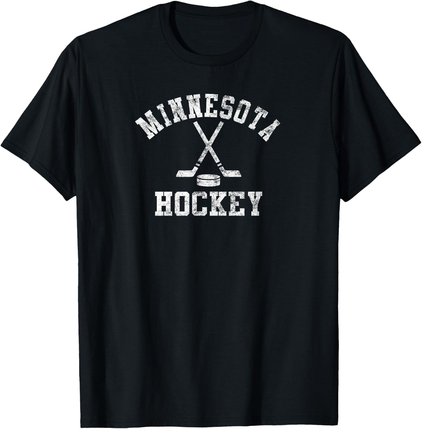 Vintage Minnesota Hockey T-Shirt - T-Shirt | Black