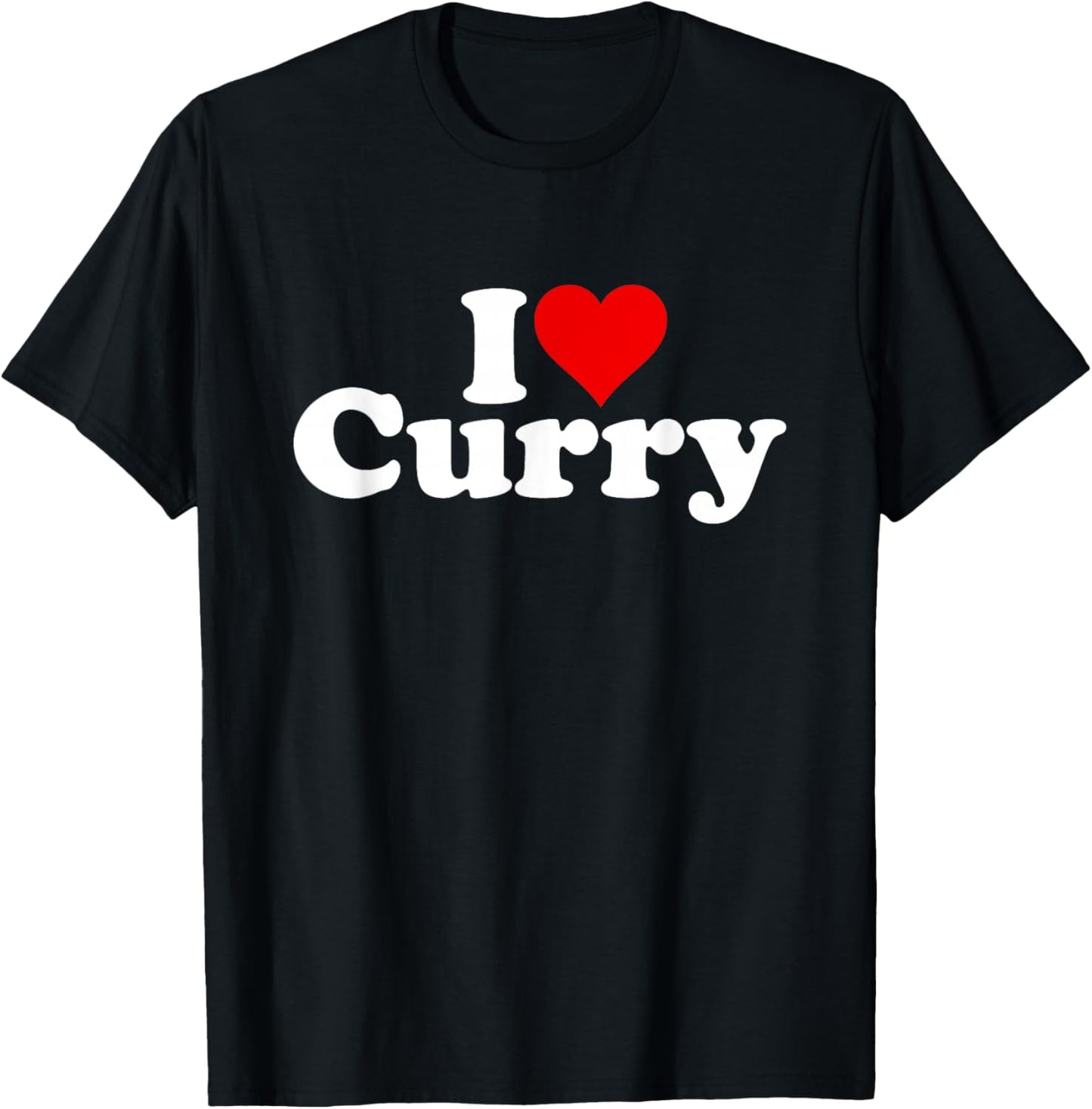 I Love Heart Curry T-Shirt - T-Shirt | Black