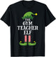 Gym Teacher Elf Matching Family Group Christmas Party Men Women Kids T-Shirt - T-Shirt | Black