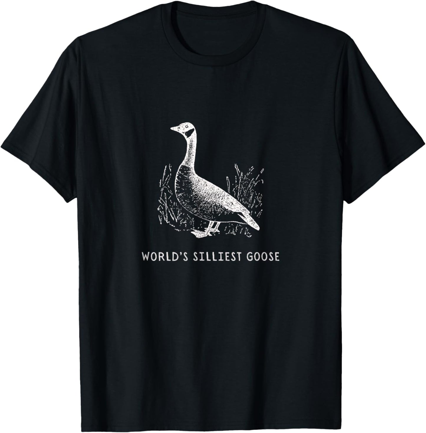Funny World's Silliest Goose Vintage T-Shirt - T-Shirt | Black