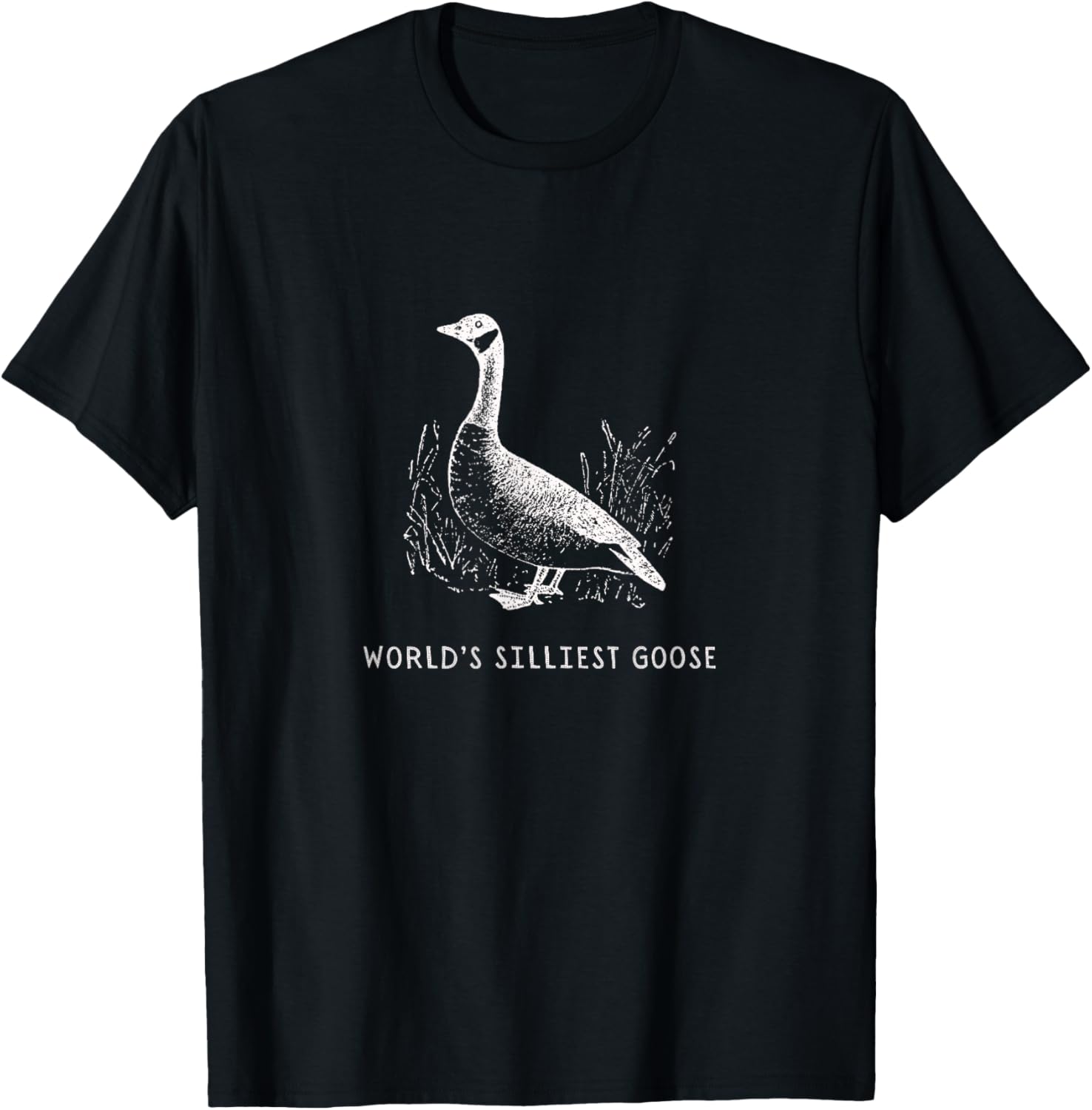 Funny World's Silliest Goose Vintage T-Shirt - T-Shirt | Black