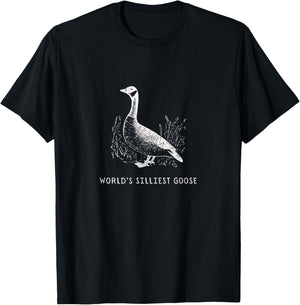 Funny World's Silliest Goose Vintage T-Shirt - T-Shirt | Black