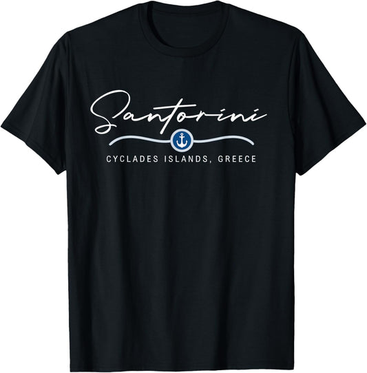 Santorini Greece Santorini T-Shirt - T-Shirt | Black