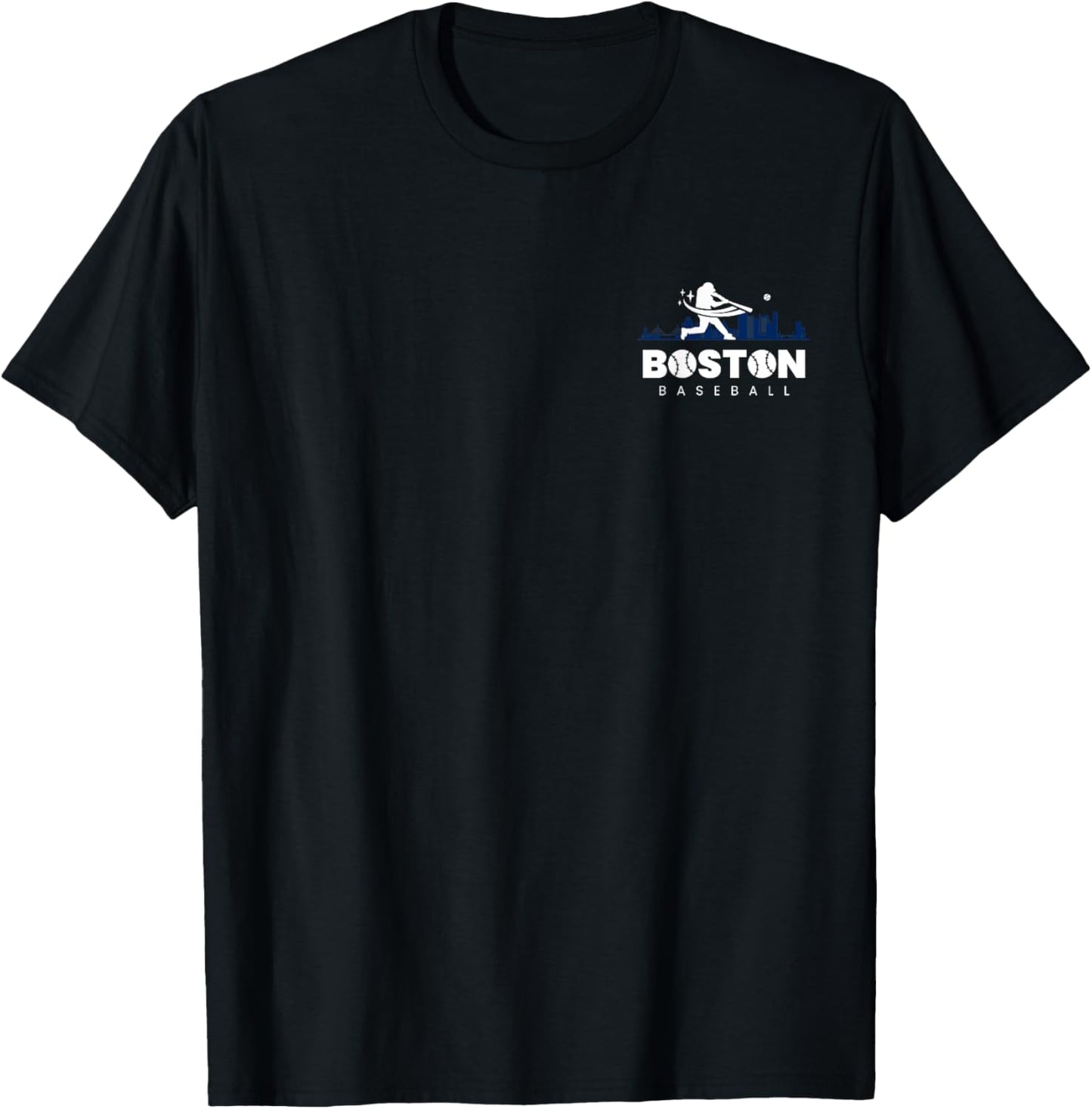 Boston Baseball Vintage Minimalist Retro Baseball Lover T-Shirt - T-Shirt | Black