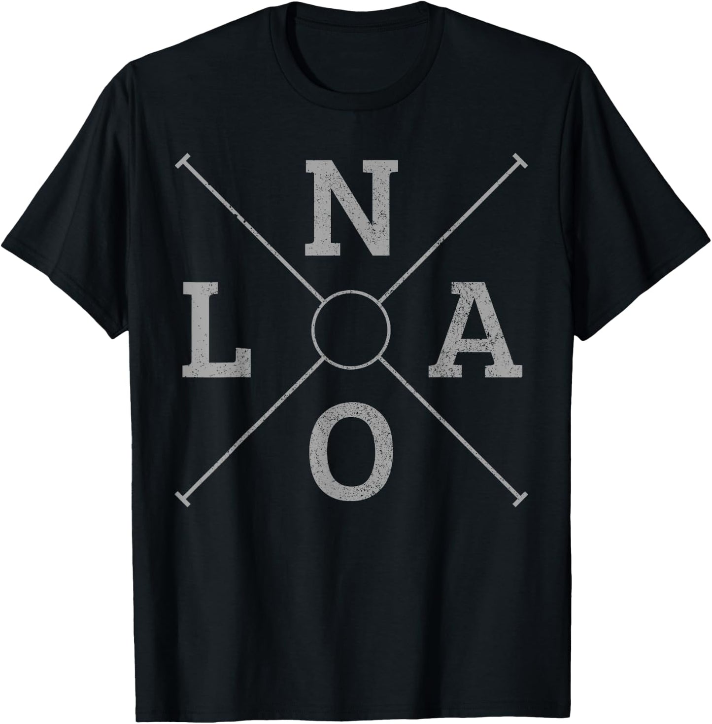 Nola X New Orleans Vintage Mardi Gras Souvenir Gift T-Shirt - T-Shirt | Black