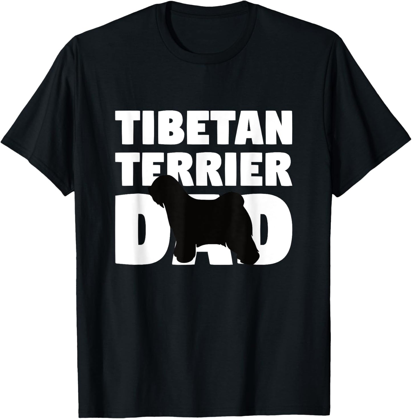 Dog Father Gift 'Tibetan Terrier Dad' Funny Tibetan Terrier Men Women Kids T-Shirt - T-Shirt | Black