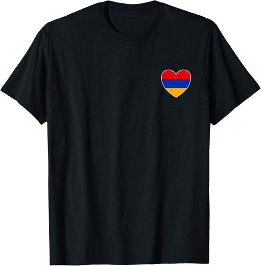 I Heart Armenia - Fun Armenian Flag Heart T-Shirt - T-Shirt | Black