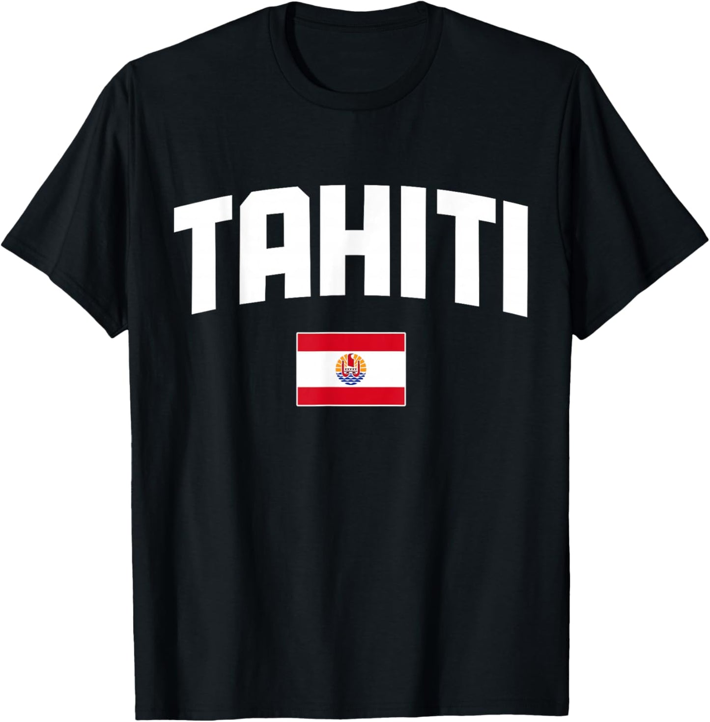 Tahiti French Polynesia Tahitian Flag Pride Souvenir T-Shirt - T-Shirt | Black