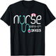 Nurse Est 2025 RN Nursing School Graduation Graduate Heart T-Shirt - T-Shirt | Black