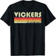 VICKERS Surname Funny Retro Vintage 80s 90s Birthday Reunion T-Shirt - T-Shirt | Black