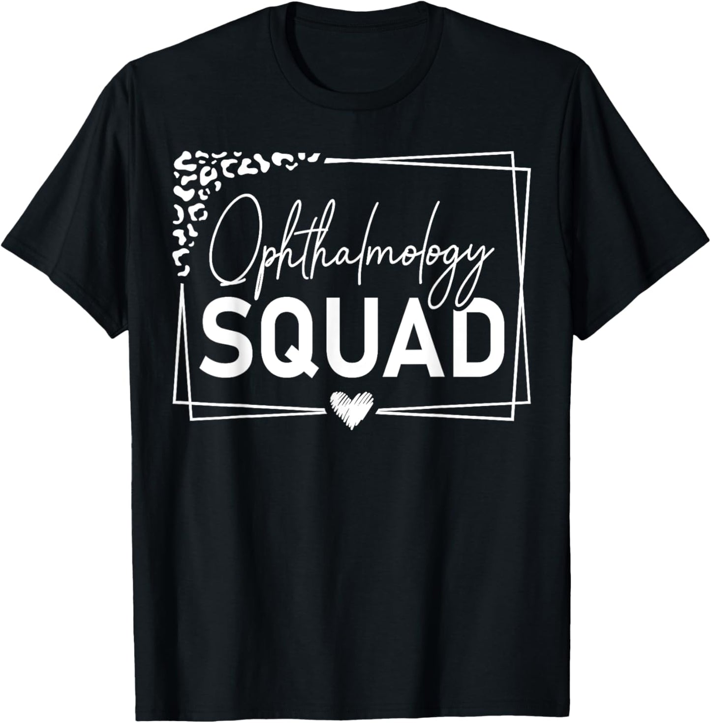 Cute Ophthalmology Squad Ophthalmologist Heart T-Shirt - T-Shirt | Black