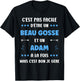 Beau Gosse Super Adam Boy Name Humour Adam , Black, S T-Shirt - T-Shirt | Black