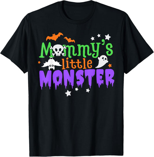 Mommy's Little Monster Halloween for Toddler Boys Girls Kids T-Shirt - T-Shirt | Black