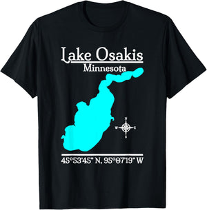 Lake Osakis - Minnesota T-Shirt - T-Shirt | Black