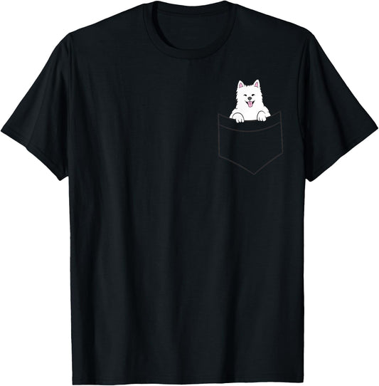 Samoyed in a Bag Cute Bag Samoyed T-Shirt - T-Shirt | Black