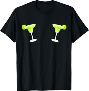 Margarita Boobs Shirt Cinco de Mayo Mexican Food Drink Party T-Shirt - T-Shirt | Black