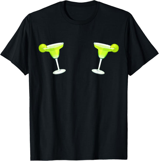 Margarita Boobs Shirt Cinco de Mayo Mexican Food Drink Party T-Shirt - T-Shirt | Black