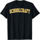 Retro Personalized Schoolcraft Name Vintage Arch Men Women T-Shirt - T-Shirt | Black