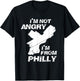 Modern I'm Not Angry I'm From Philly Adult Black Small T-Shirt - T-Shirt | Black