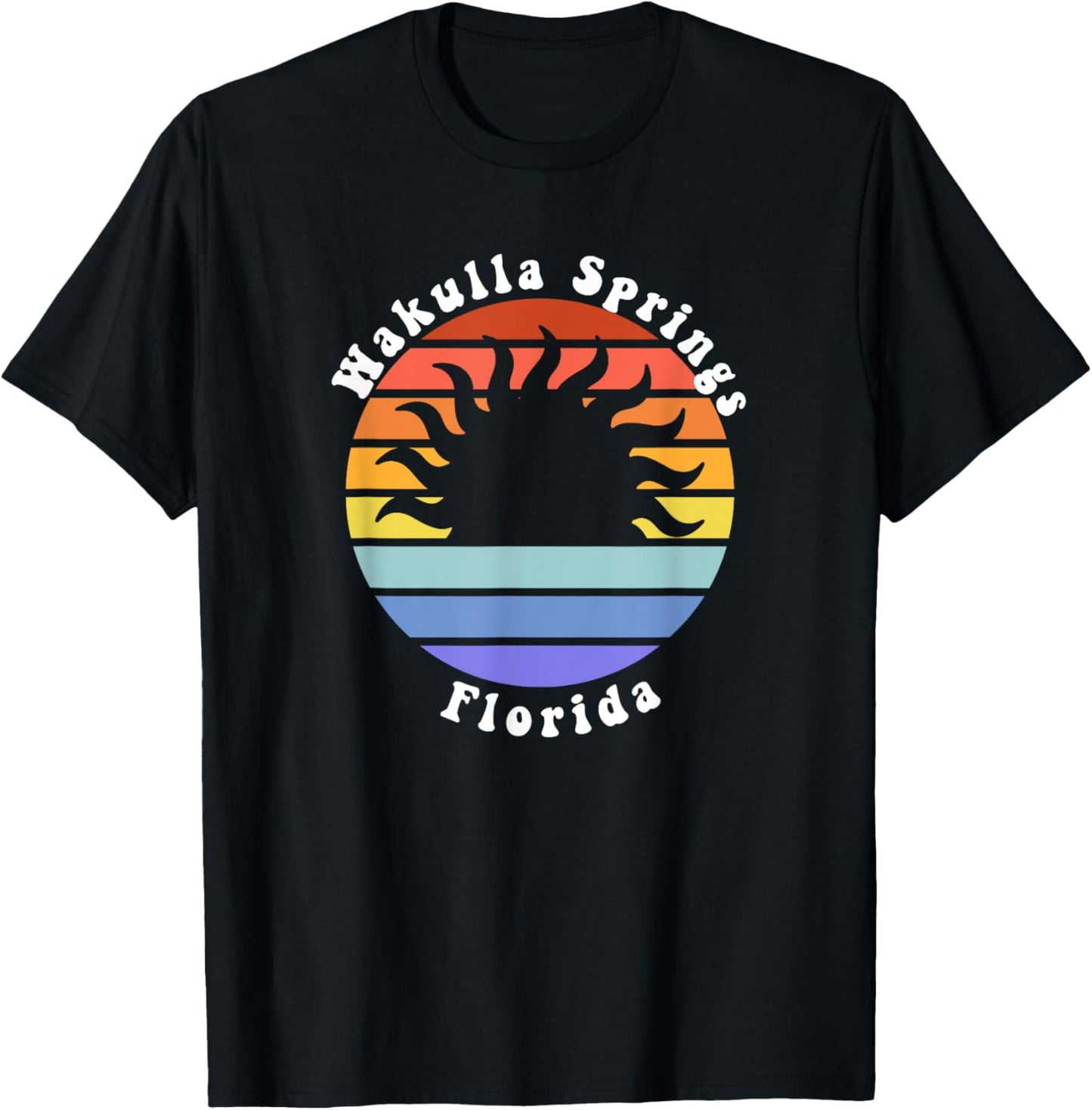 Wakulla Springs Florida FL Sunset Souvenir Vacation T-Shirt - T-Shirt | Black