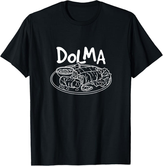 Dolma Greece dolmades Greek cuisine dolmadakia grape leaves T-Shirt - T-Shirt | Black
