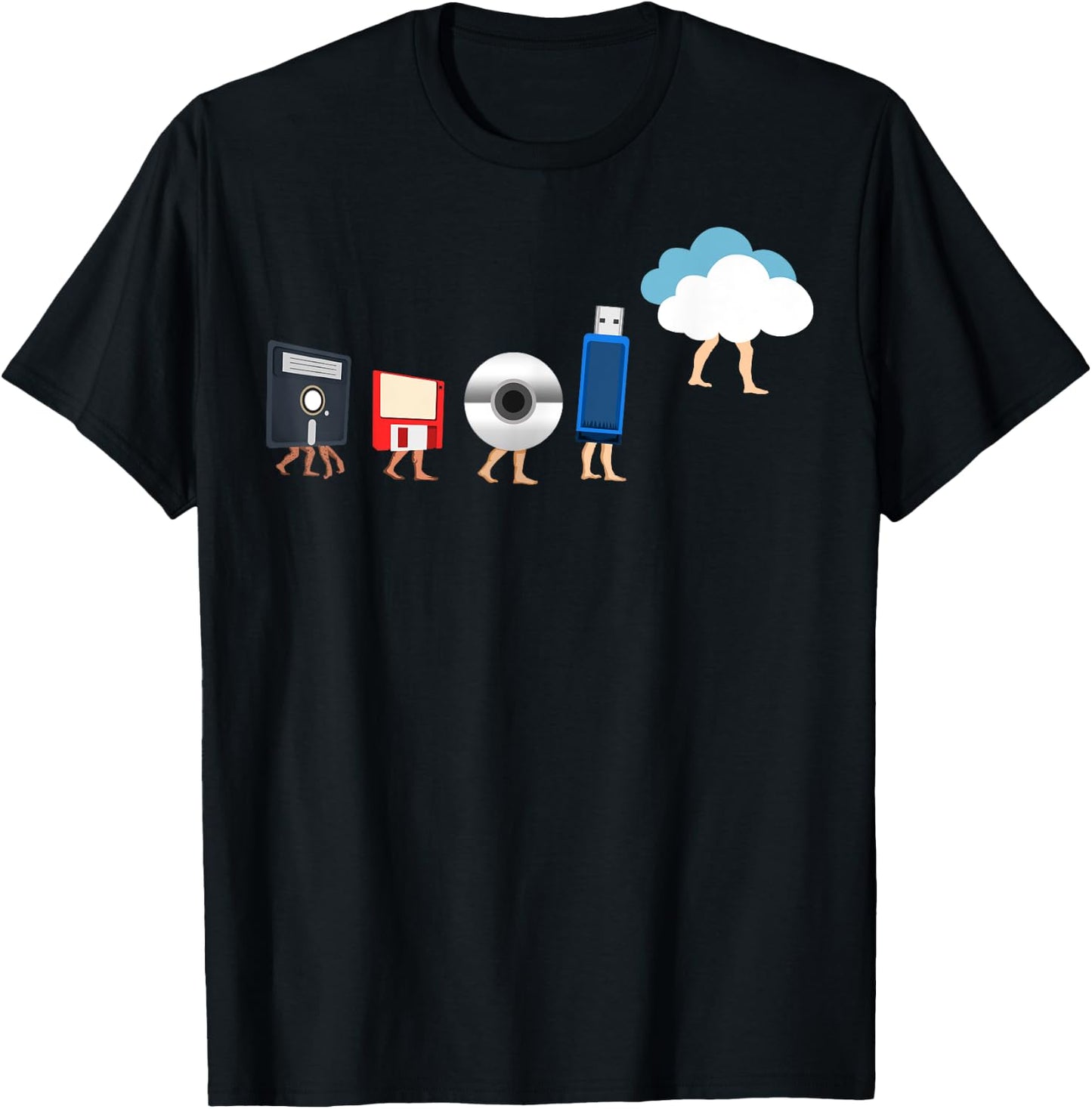 Cool Computer Geek Gift Women Funny Cloud Storage T-Shirt - T-Shirt | Black