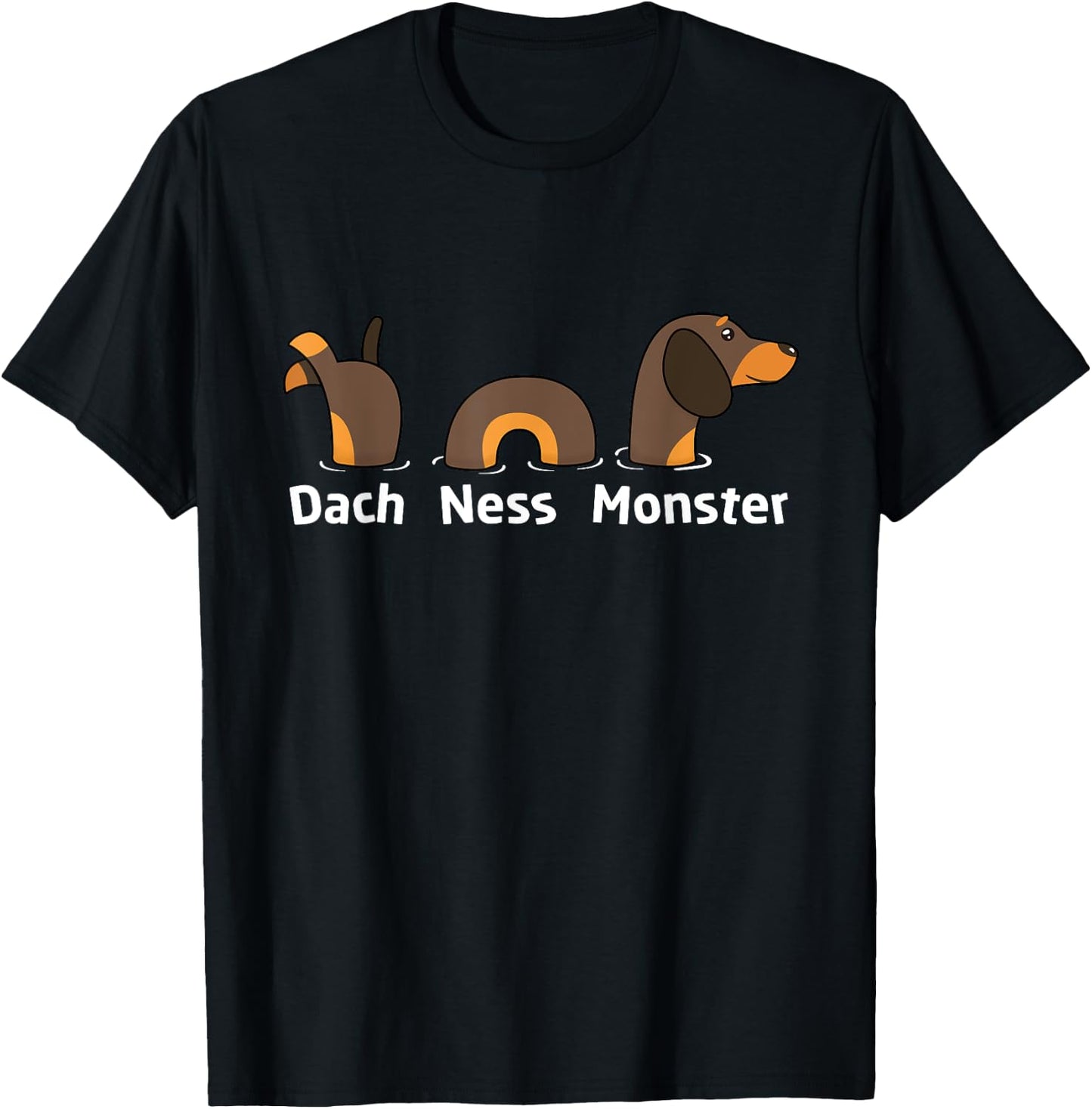 Funny Loch Ness Monster Dach Dachshund Shirt Gift Women T-Shirt - T-Shirt | Black