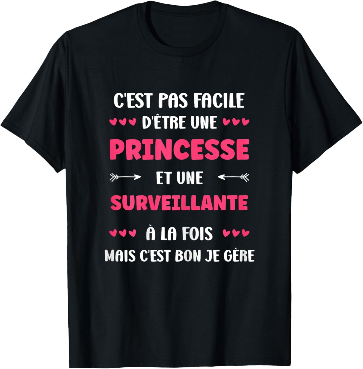 Departure Occupation Supervising Humour Princess Supervisor , Black, Female X-Small T-Shirt - T-Shirt | Black