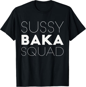 Funny Meme Sussy Baka Squad T-Shirt - T-Shirt | Black